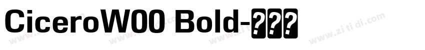 CiceroW00 Bold字体转换